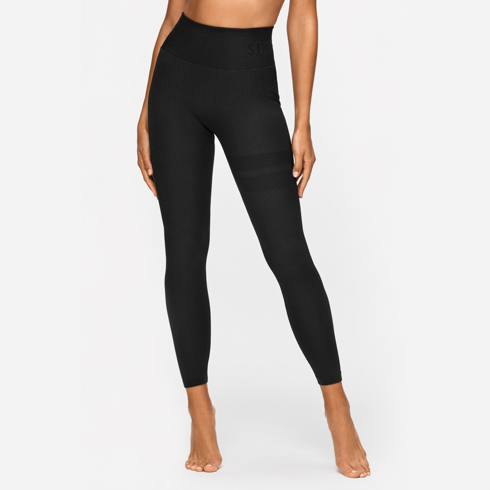 フィットネスボトムス [Alo Yoga] Seamless High-Waist Ribbed Legging Seamless High-Waist Ribbed Legging - Black | Alo Yoga