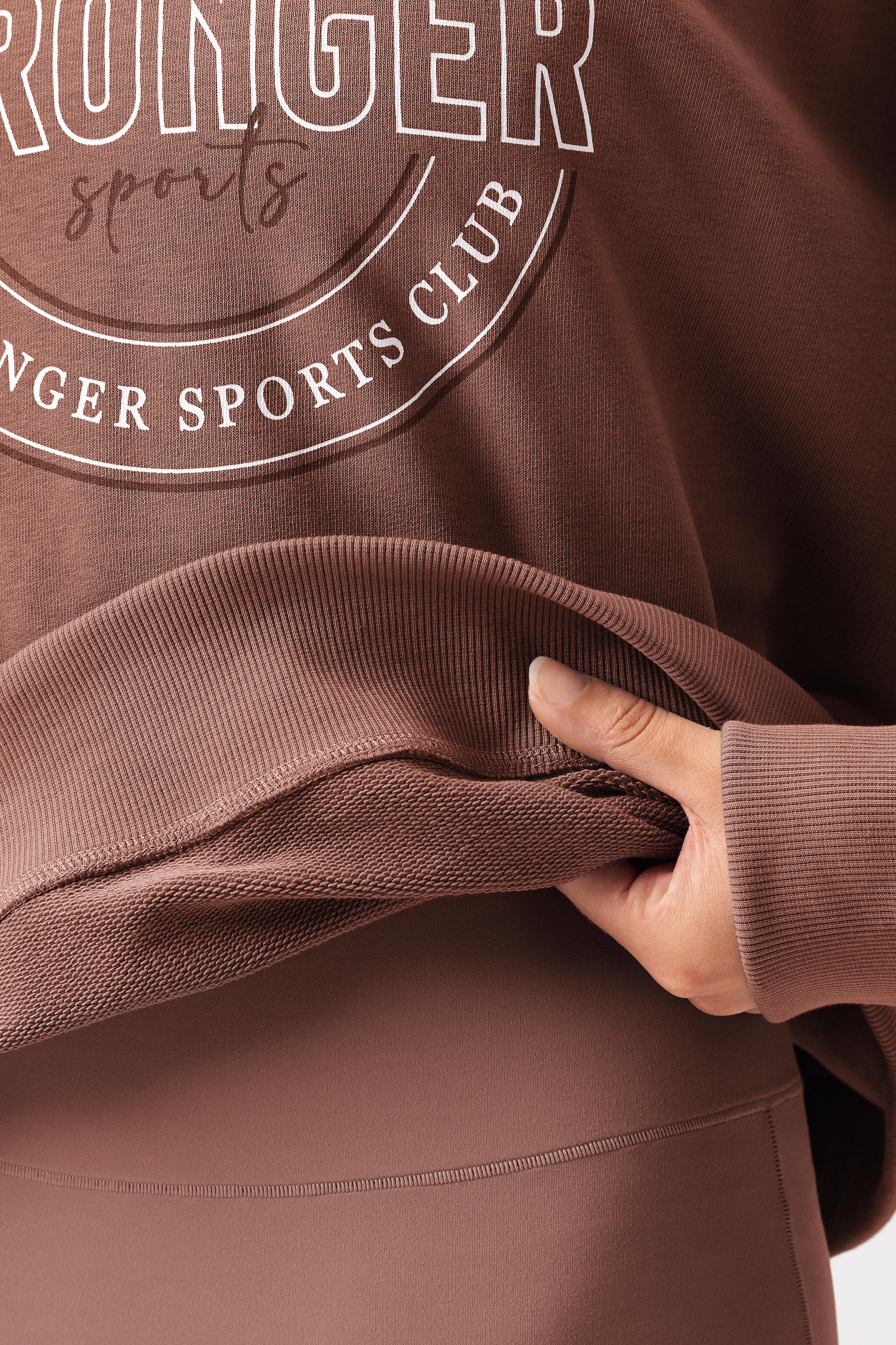 Sports Club Sweatshirt Brown I Organic Cotton I STRONGER