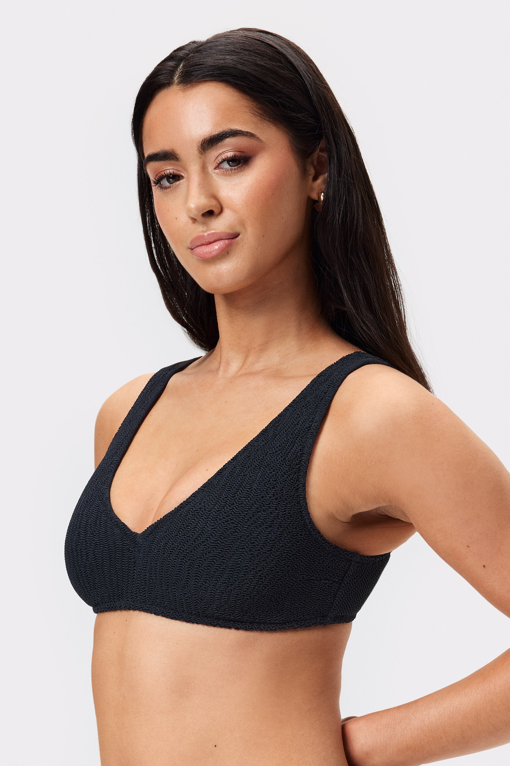 ビキニ Etro Deep V-Neck Bikini Top OUTLET】VOLCOM Simply Rib V Neck Bikini Top - Green