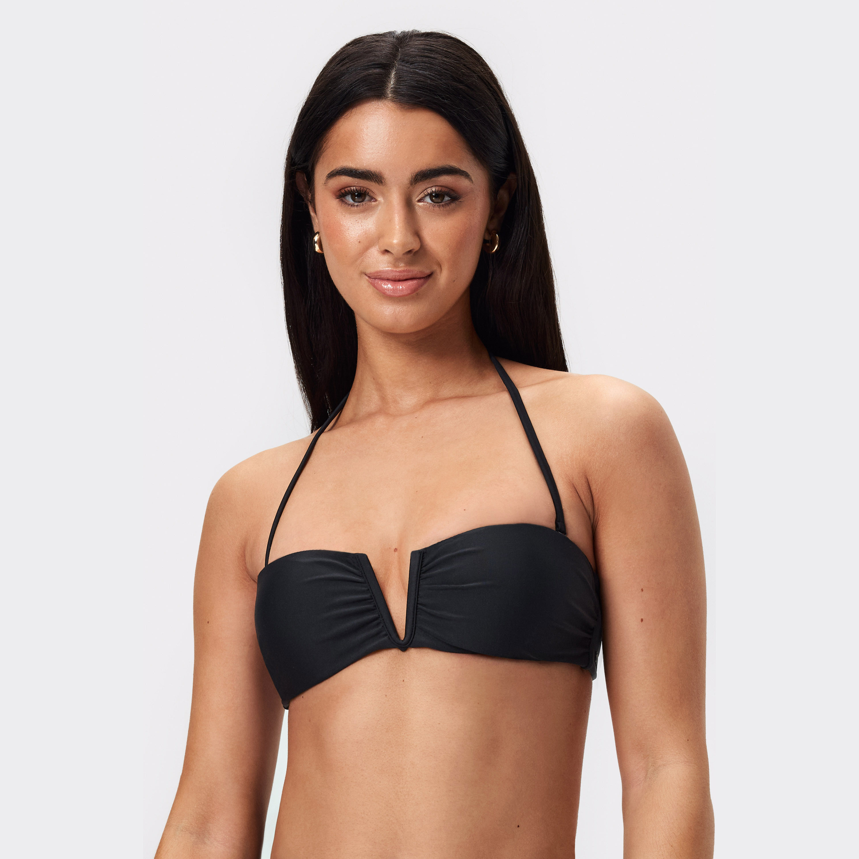black strapless bikini