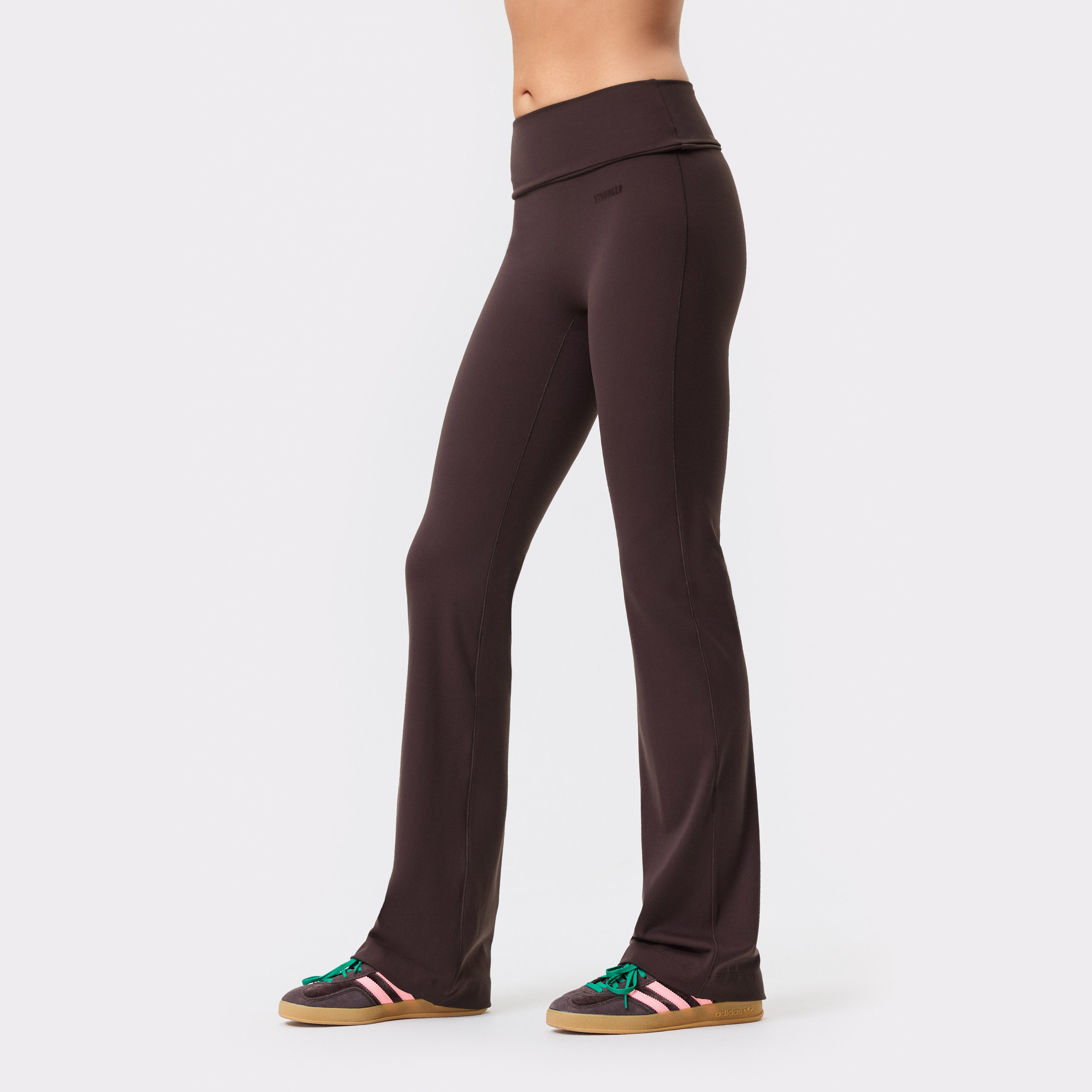 Soft Fold Over Flared Tights