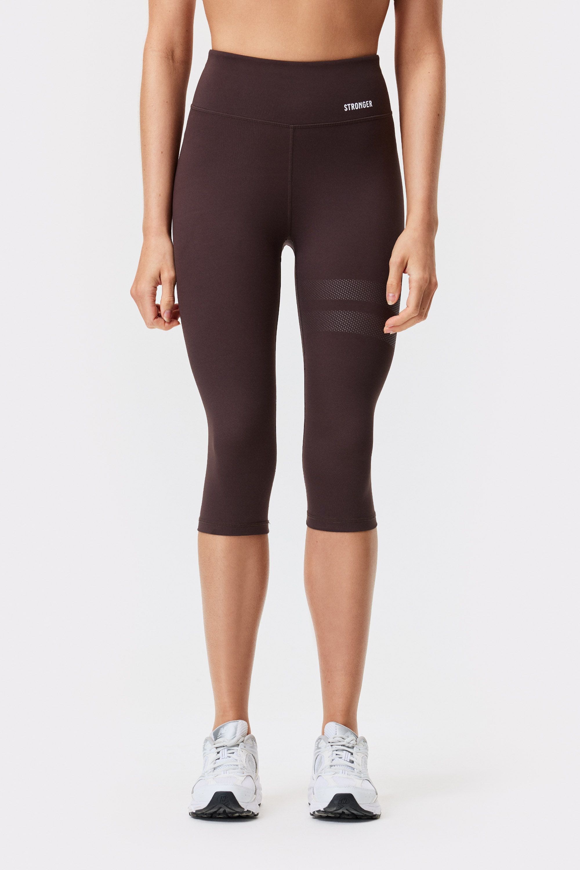 adorence Capri Leggings Dames met 5 zakken, Sportleggings Dames 3/4, Ondoorzichtige Hoge Taille Yogabroek - Wit,XS