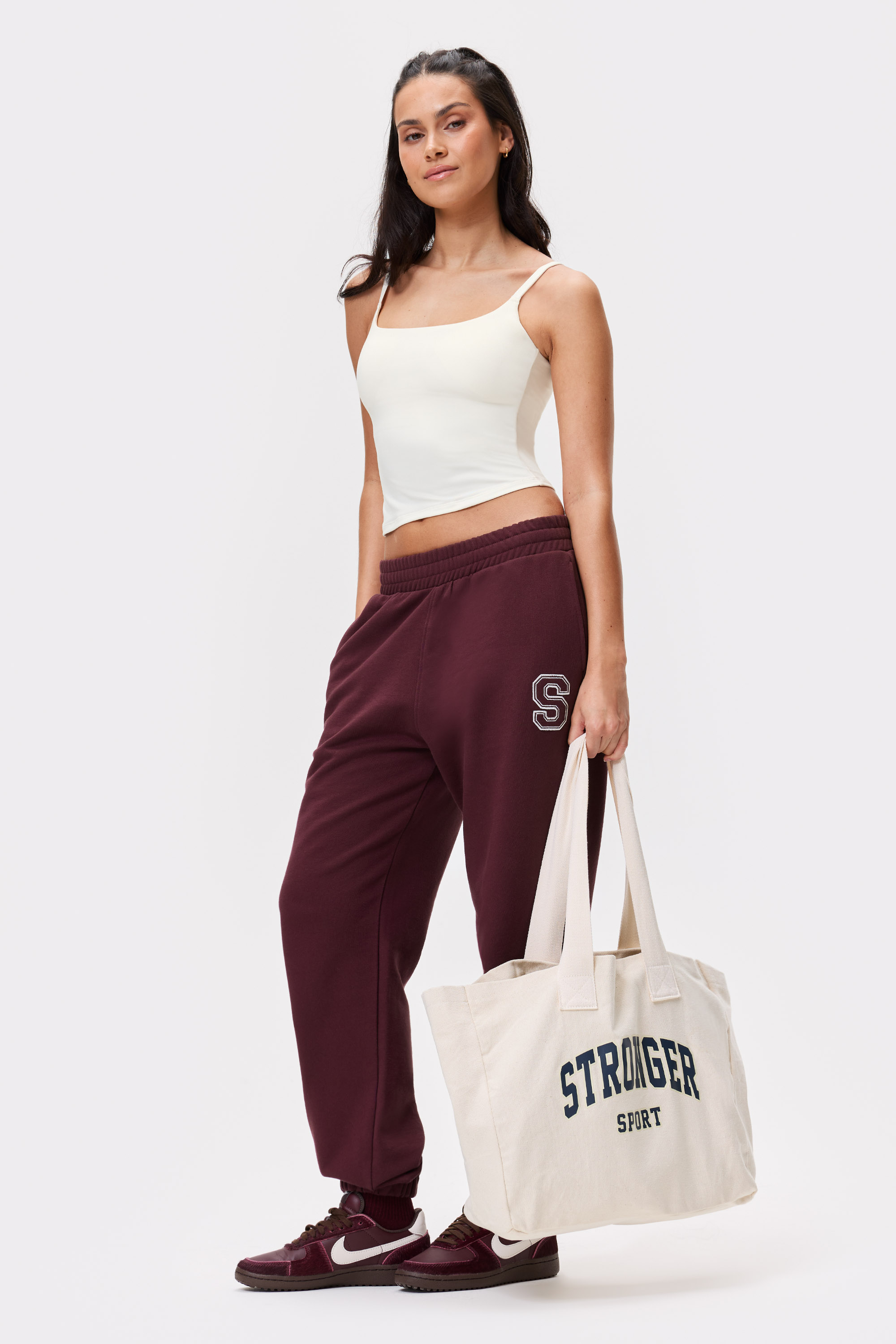 The One Strap Tank Top Whisper White I Sweat wicking I STRONGER