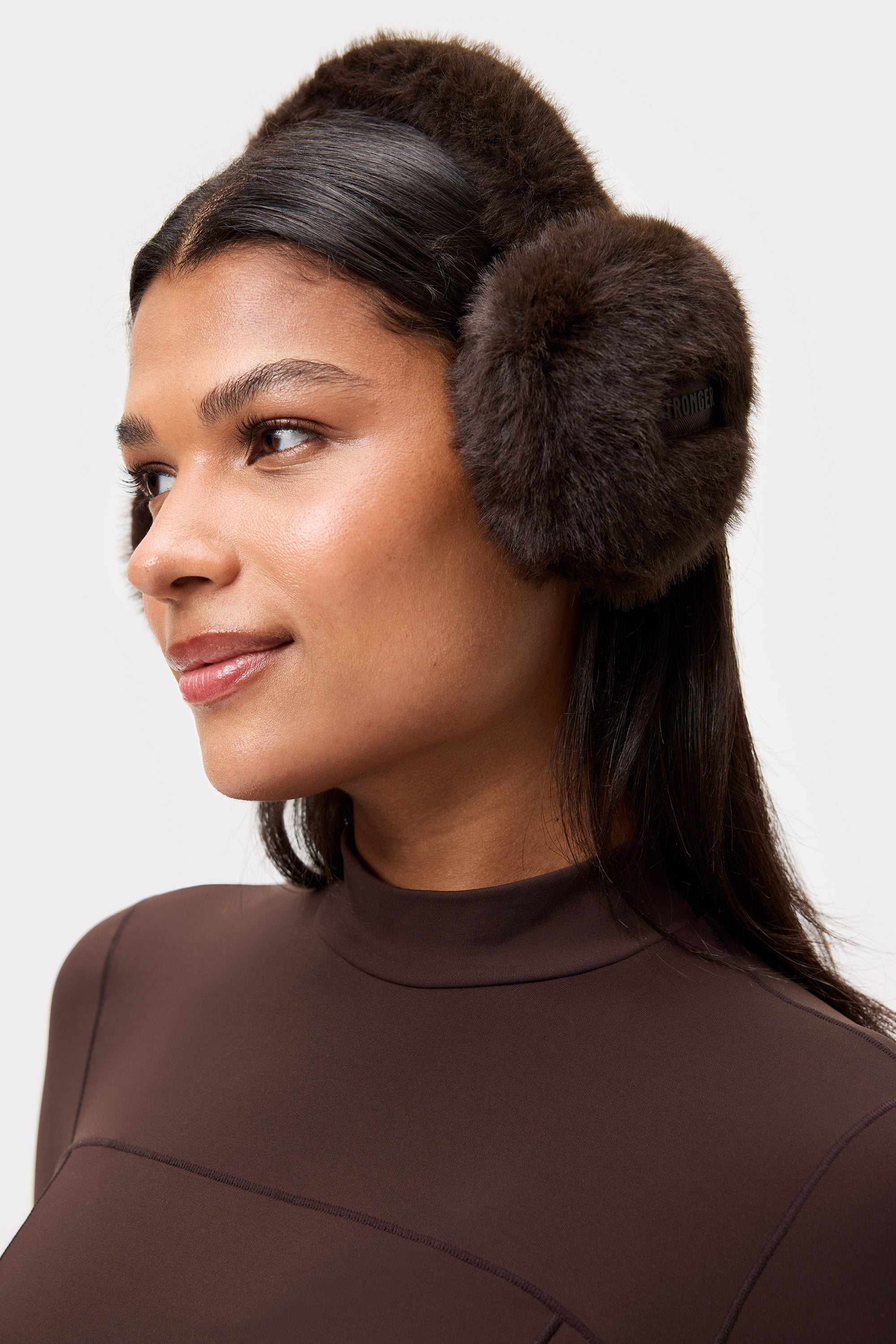 Faux Fur Earmuffs Black Coffee I Windproof I STRONGER