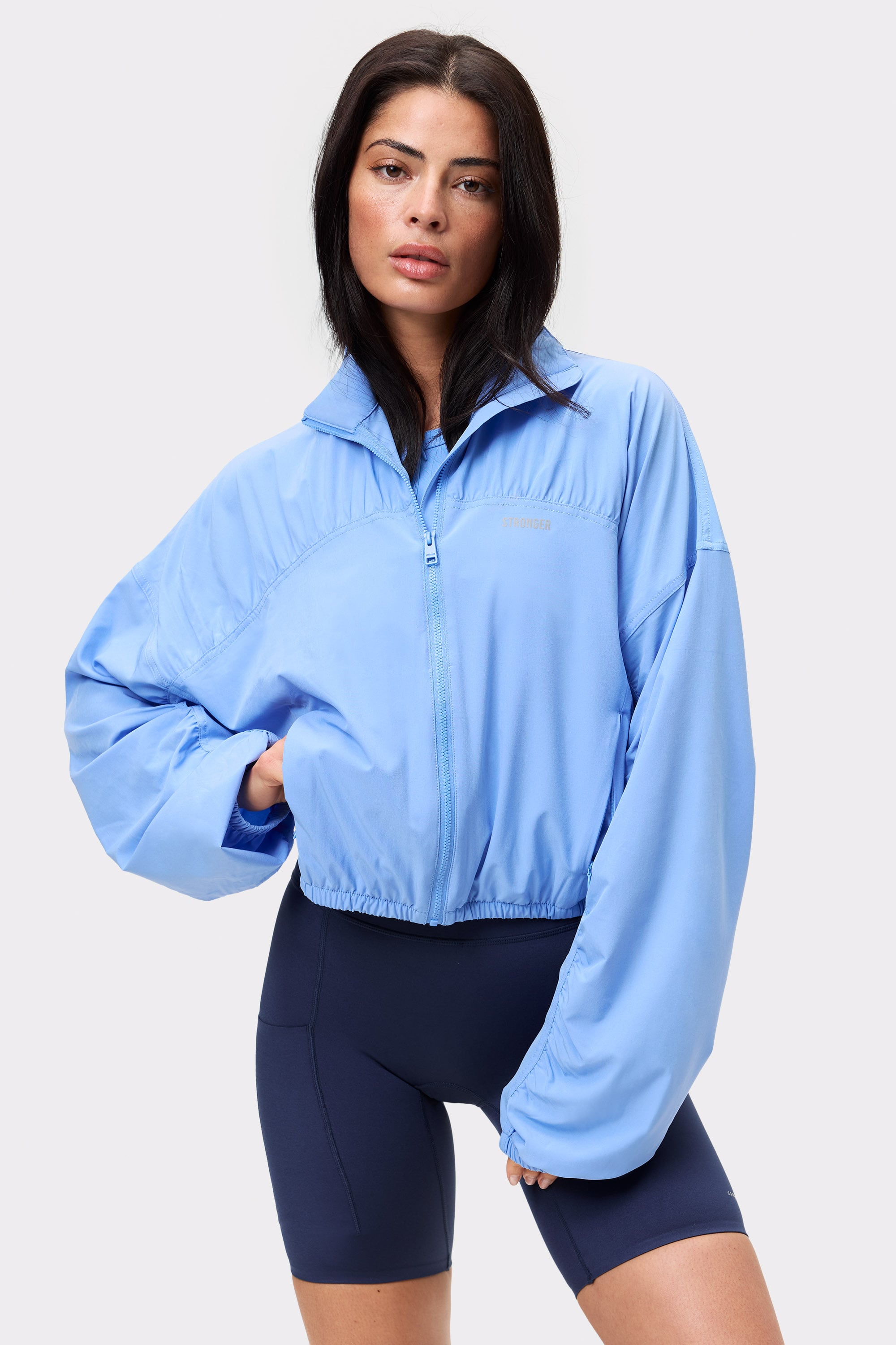 Breezy Woven Jacket Cornflower Blue I Gerecycled polyester I STRONGER