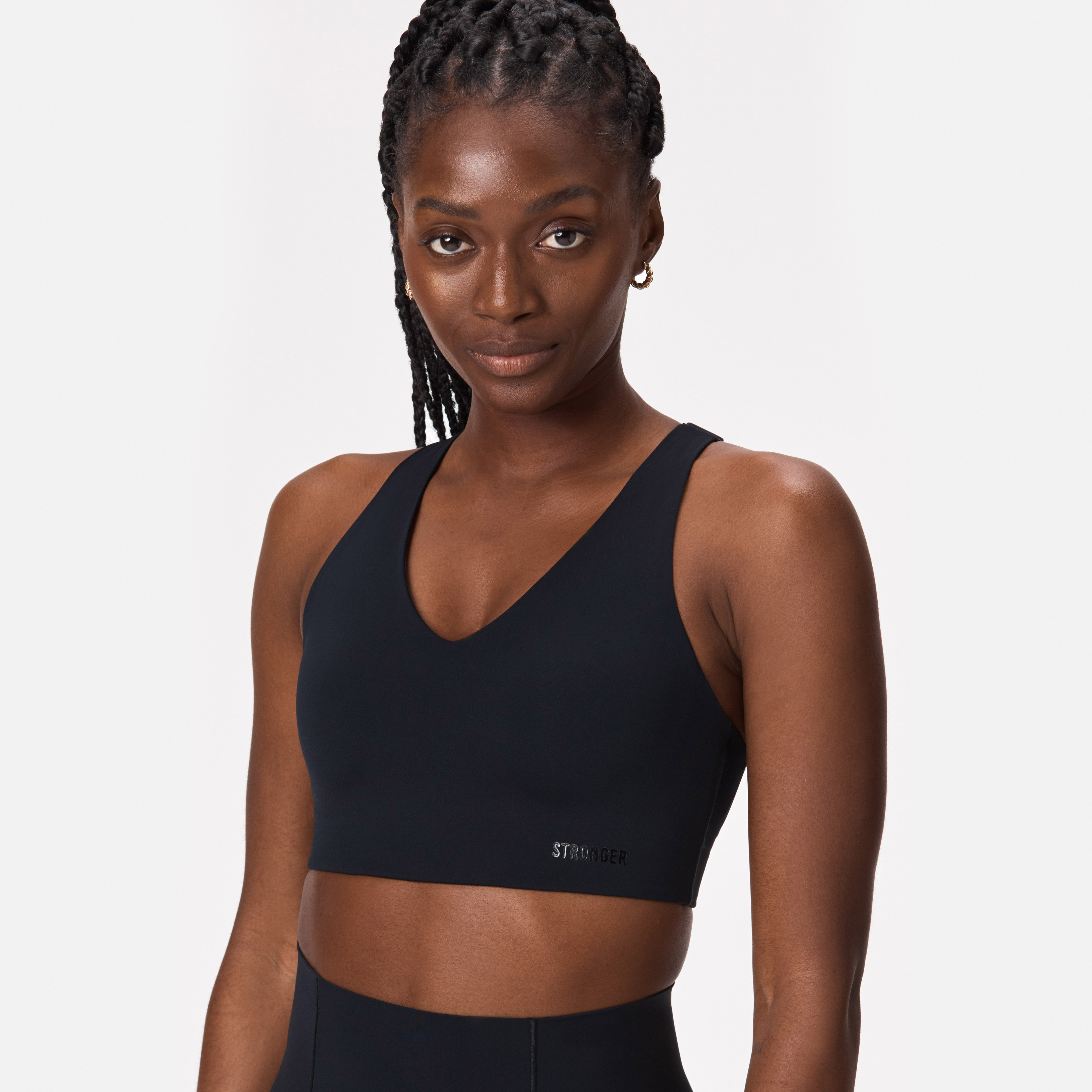 adidas Training Sportbeha met gekruiste achterkant in zwart online