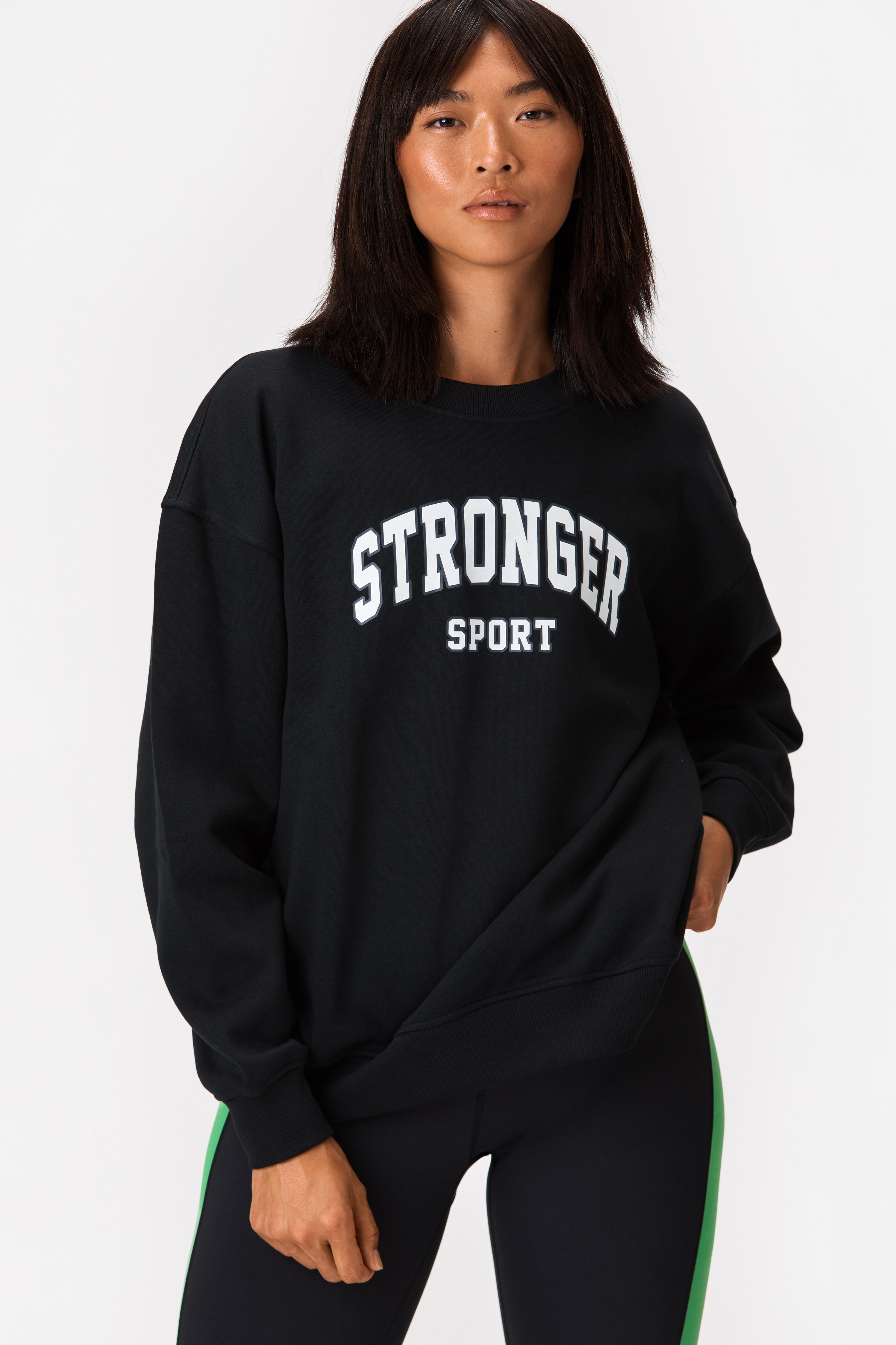 Knit Like Loose Sweat Shirt - Black – LÝFT